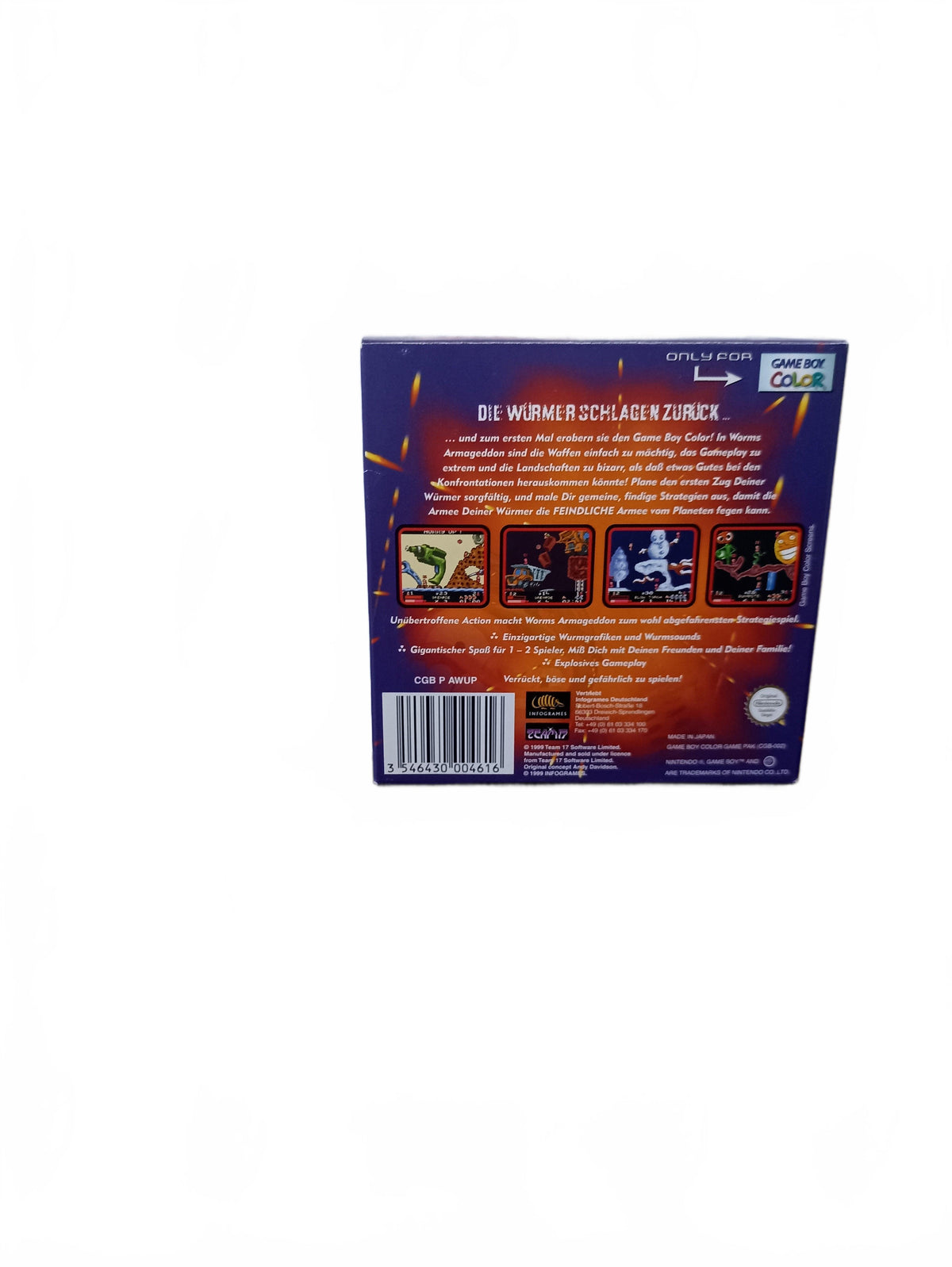 Worms Armageddon Nintendo Game Boy Color (GBC) complet en boite (Copie)
