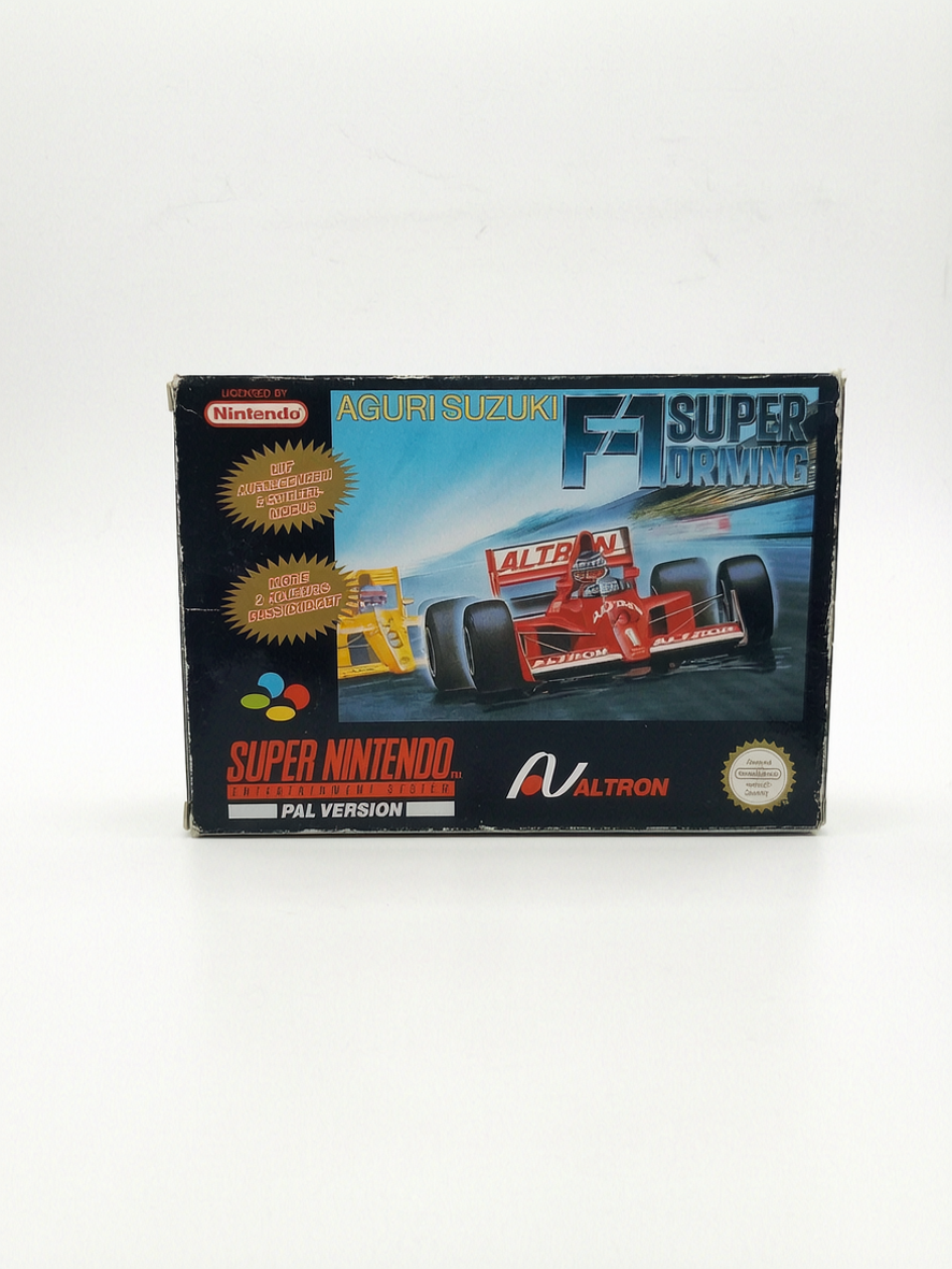 Boîte avec Câle F1 Super Driving Super Nintendo (SNES)