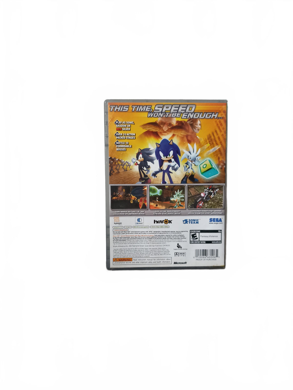 Sonic The Hedgehog Xbox 360 Version USA