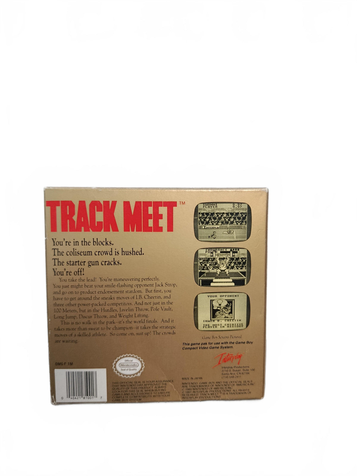 Track Meet Game Boy
