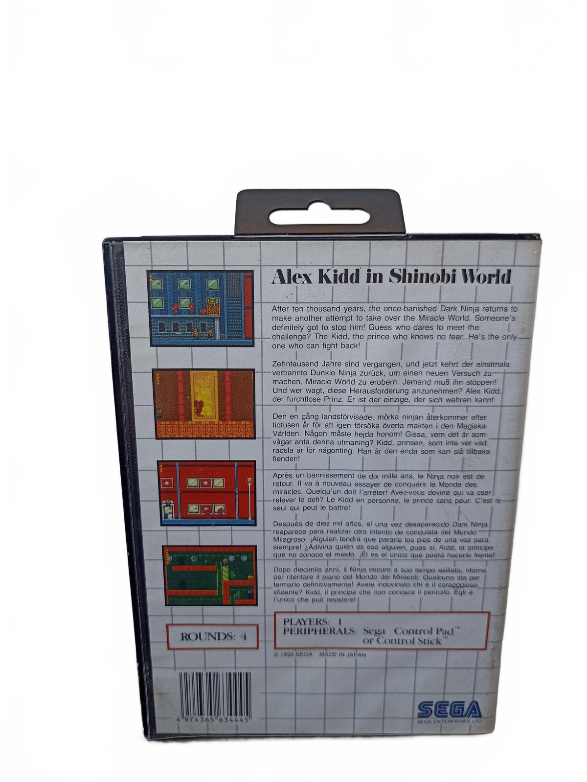 Alex Kidd In Shinobi World Master System