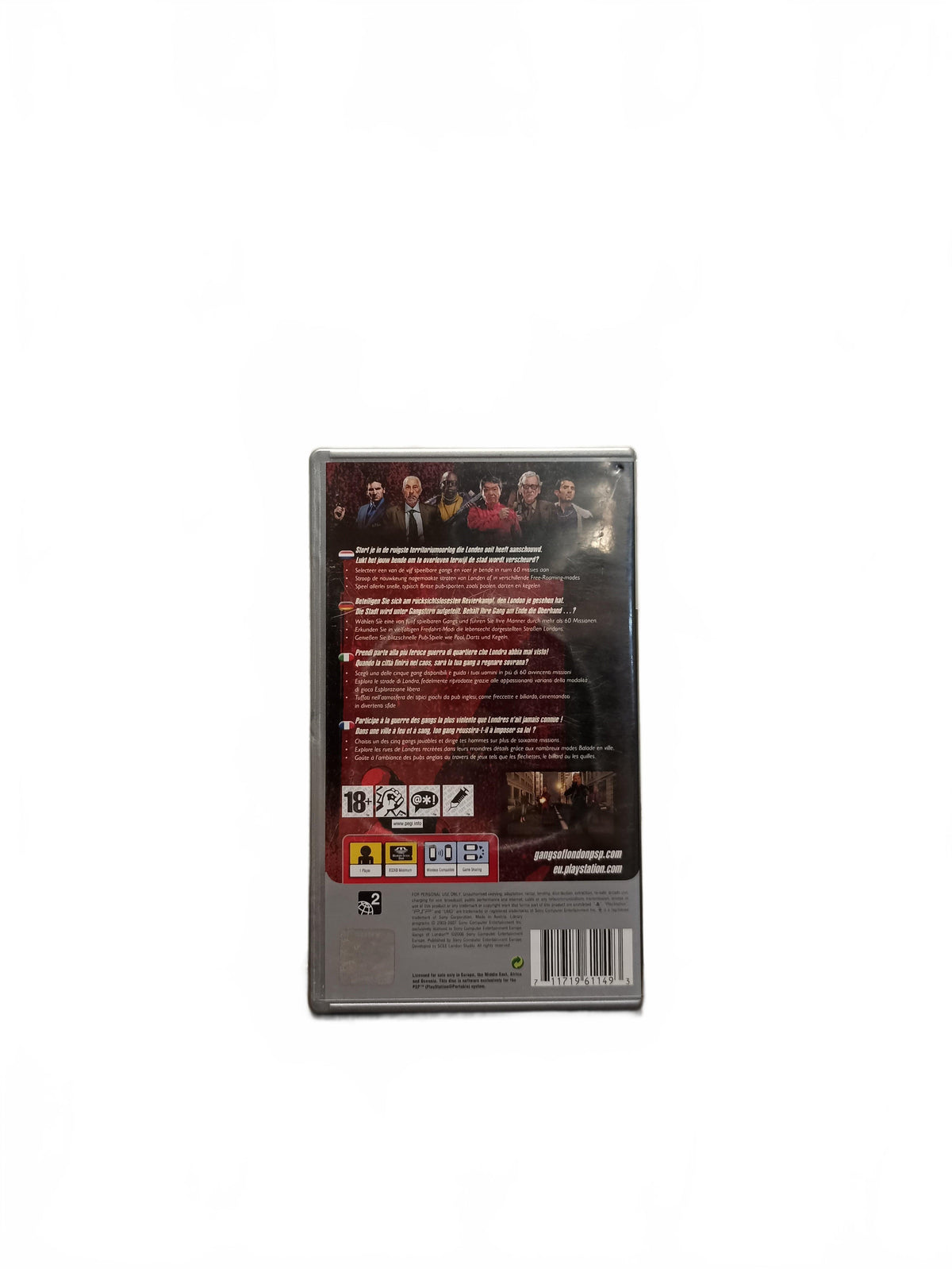 Gangs Of London Playstation Portable Version PSP Platinium