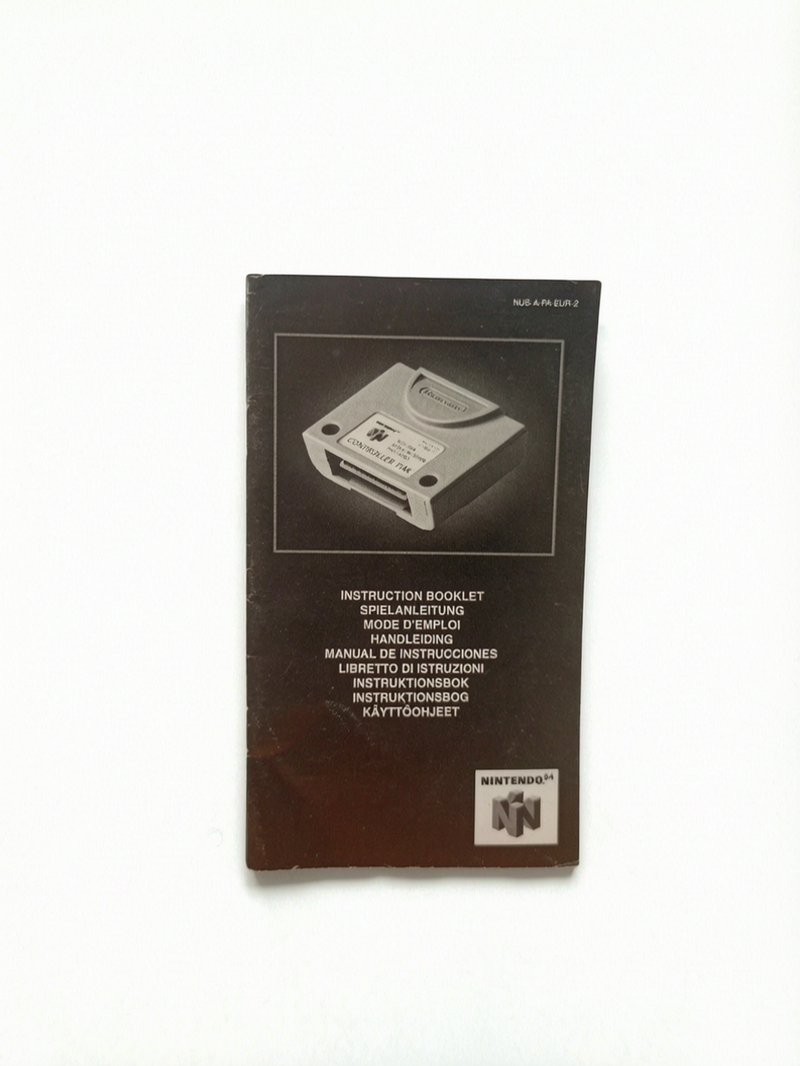 Notice Controller Pak Nintendo 64