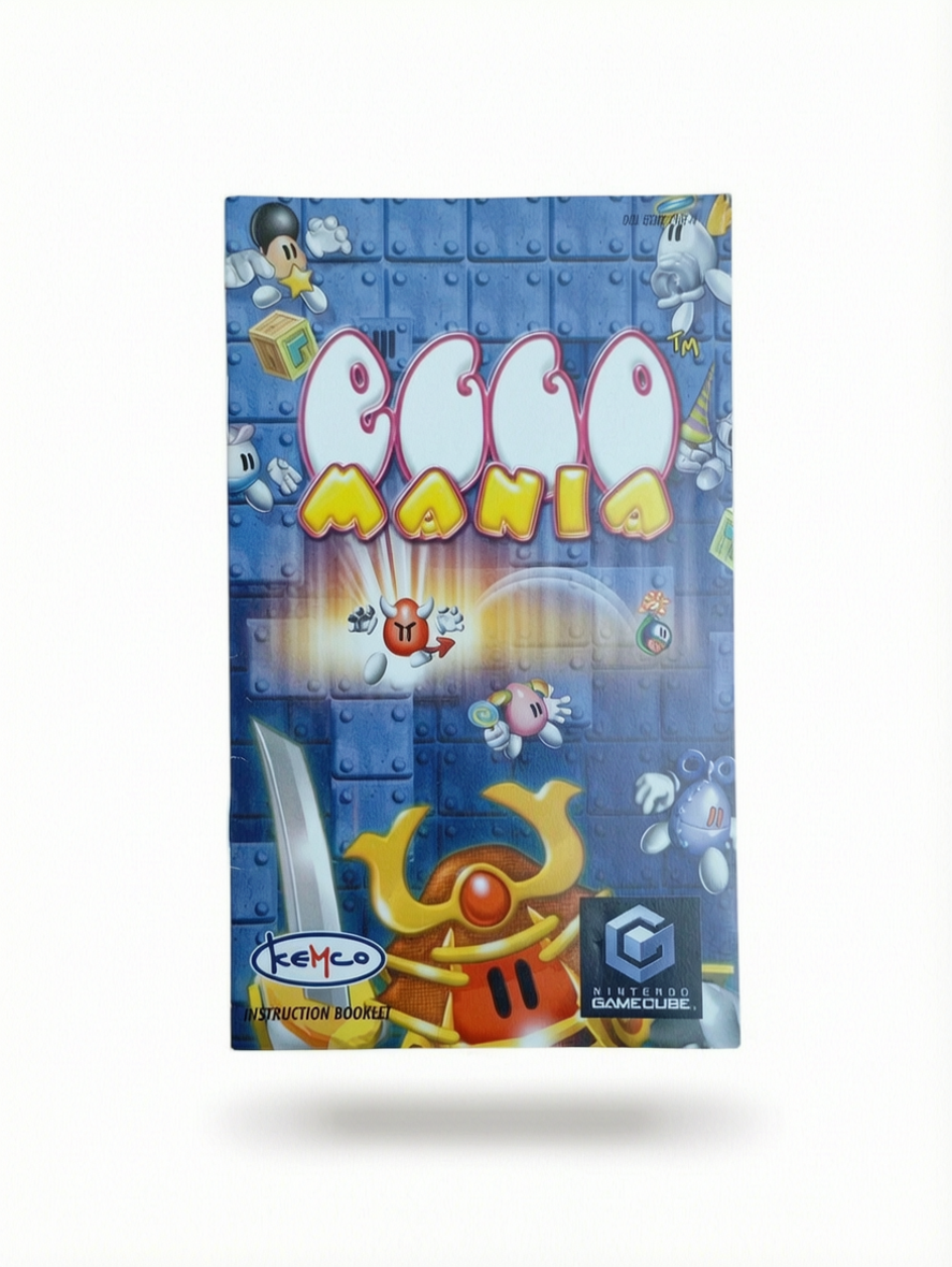 Notice Eggo Mania GameCube