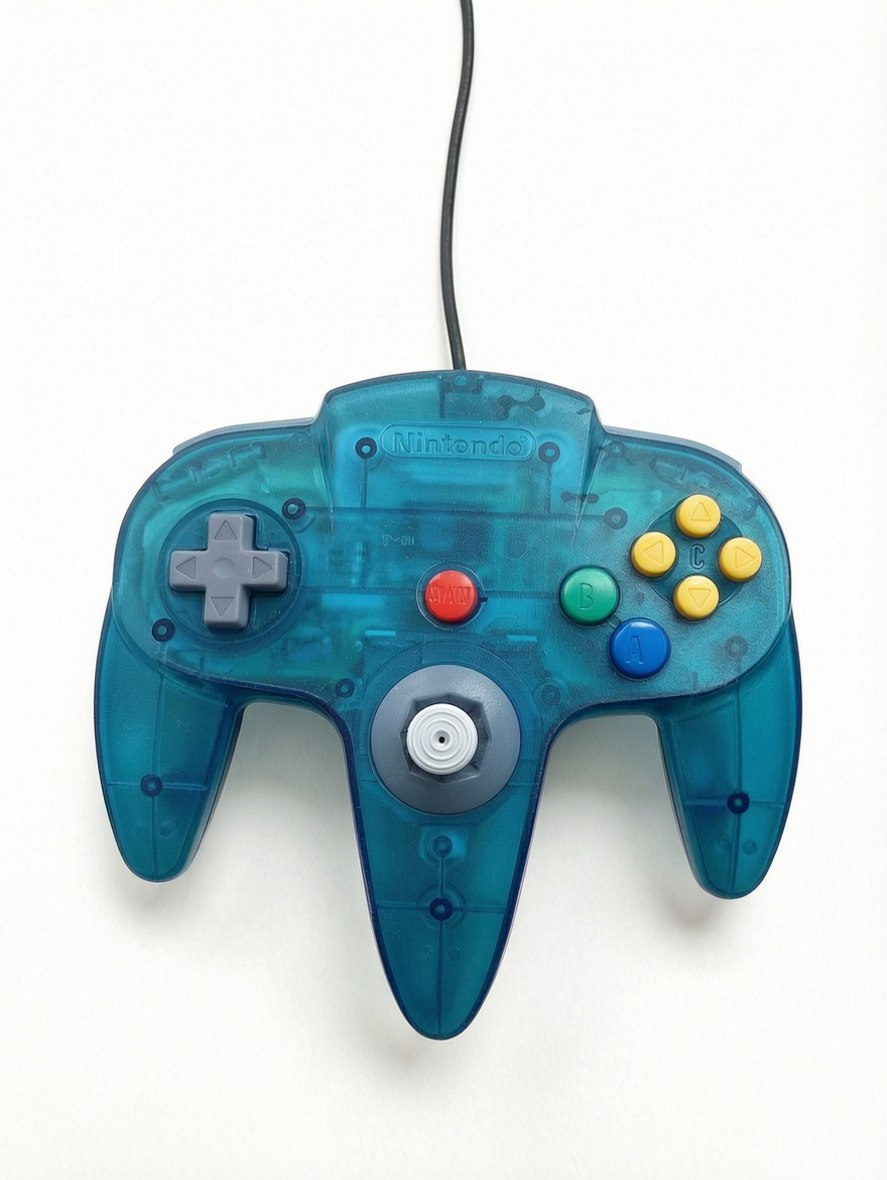 Manette Bleue Transparent Nintendo 64 (N64)
