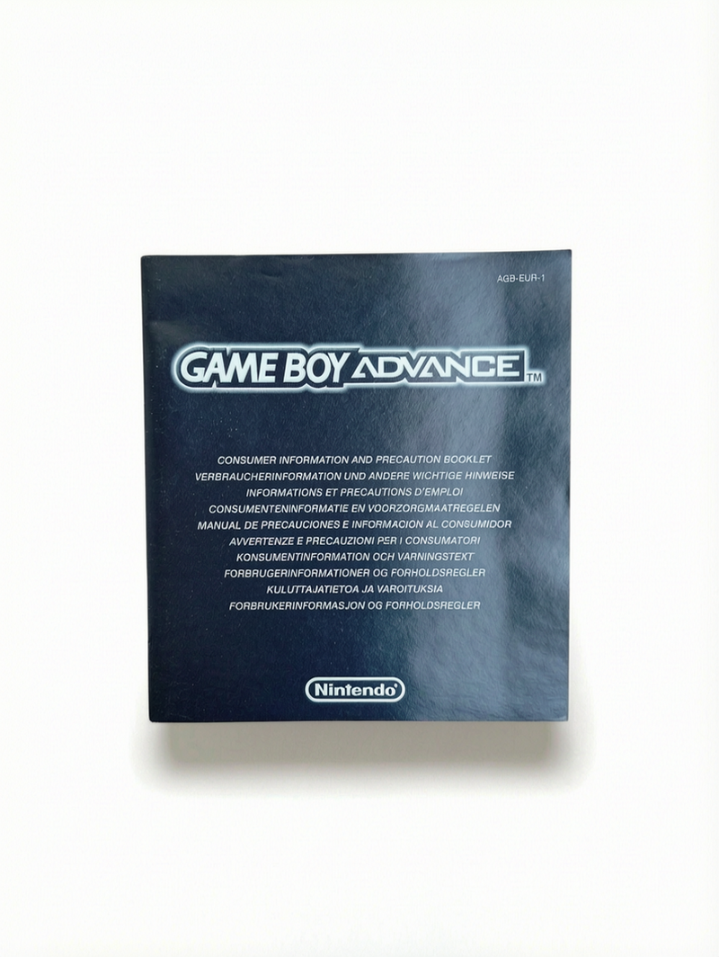 Notice Sécurité EUR-1 Game Boy Advance