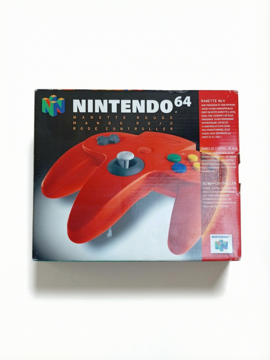 Manette Rouge Nintendo 64 en boîte