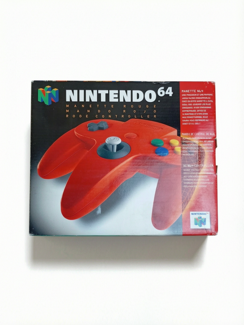 Manette Rouge Nintendo 64 en boîte