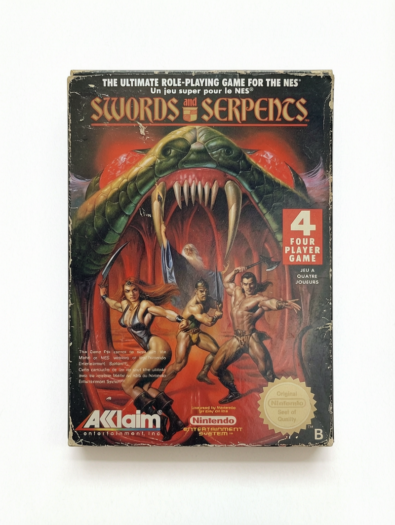 Swords And Serpents NES en boîte