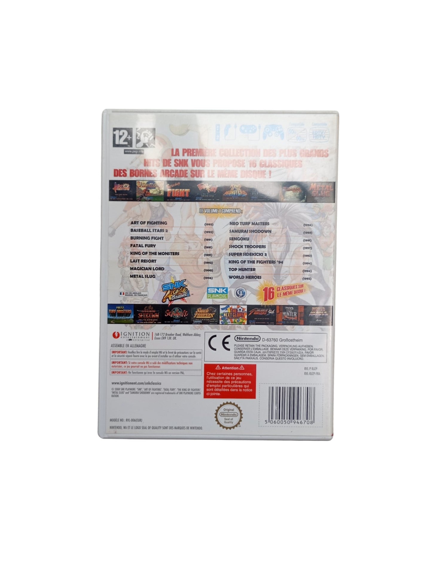 SNK Arcade Classics Vol. 1 – Nintendo Wii (Complet) - Masaru