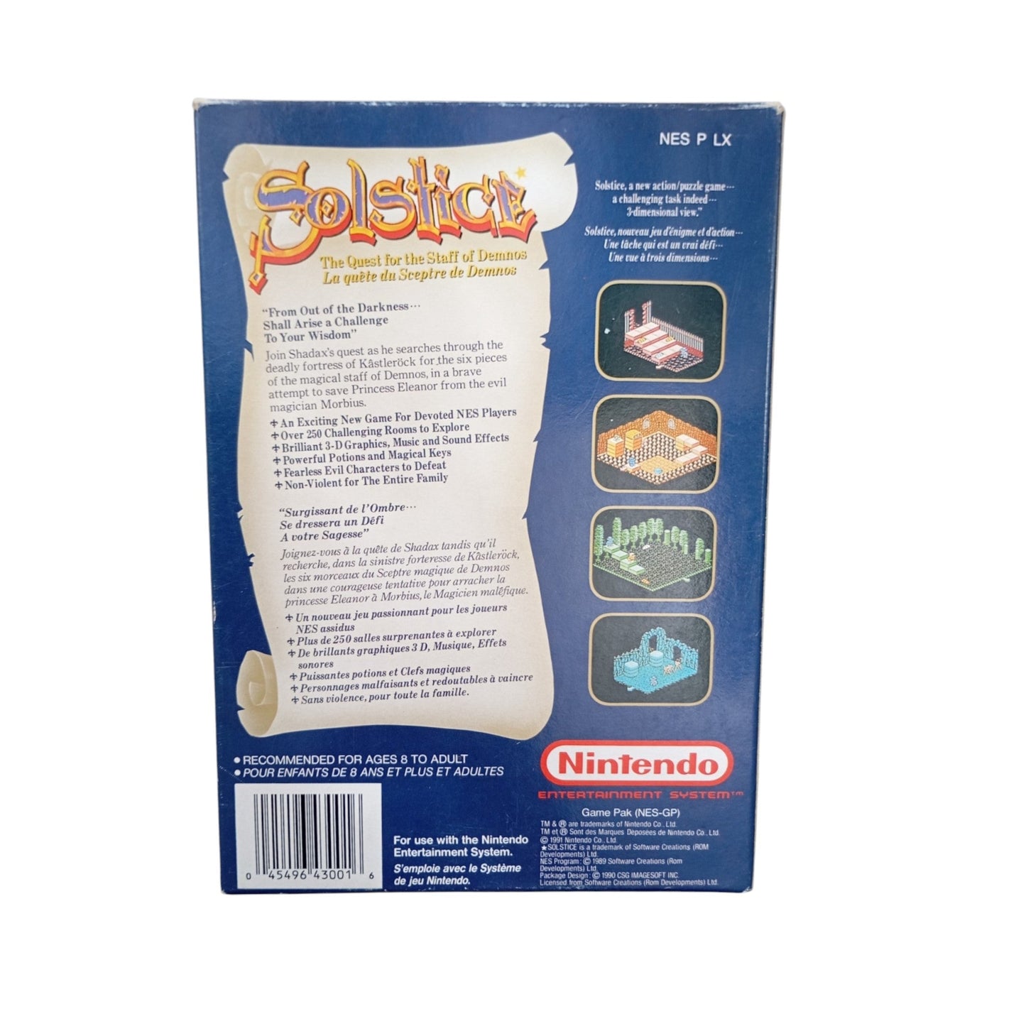 Solstice: The Quest for the Staff of Demnos – Nintendo NES (complet) - Masaru