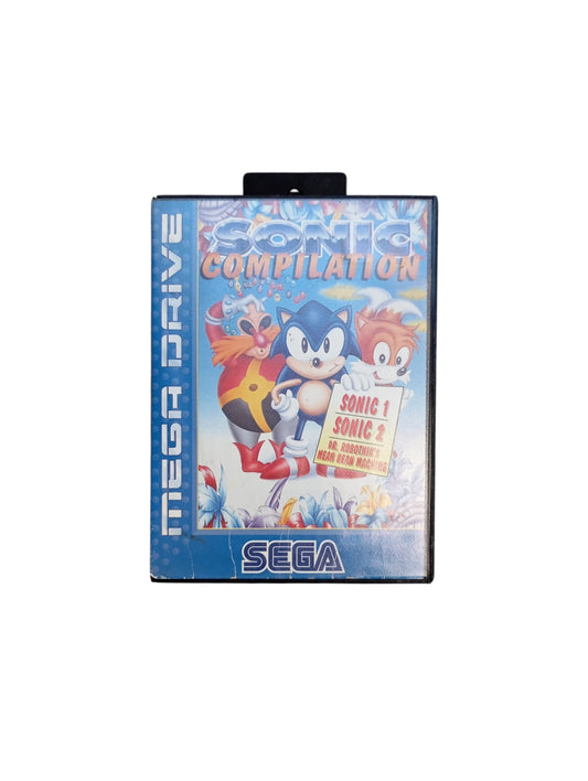 Sonic Compilation Sega Mega Drive complet en boîte avec cartouche et notice"