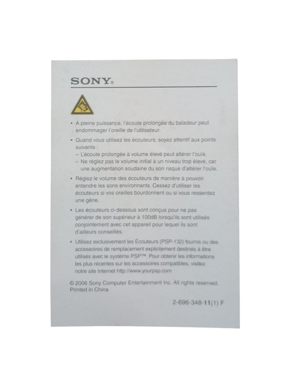 Sony PSP - 1004 Ceramic White – Console PlayStation Portable en boîte - Masaru