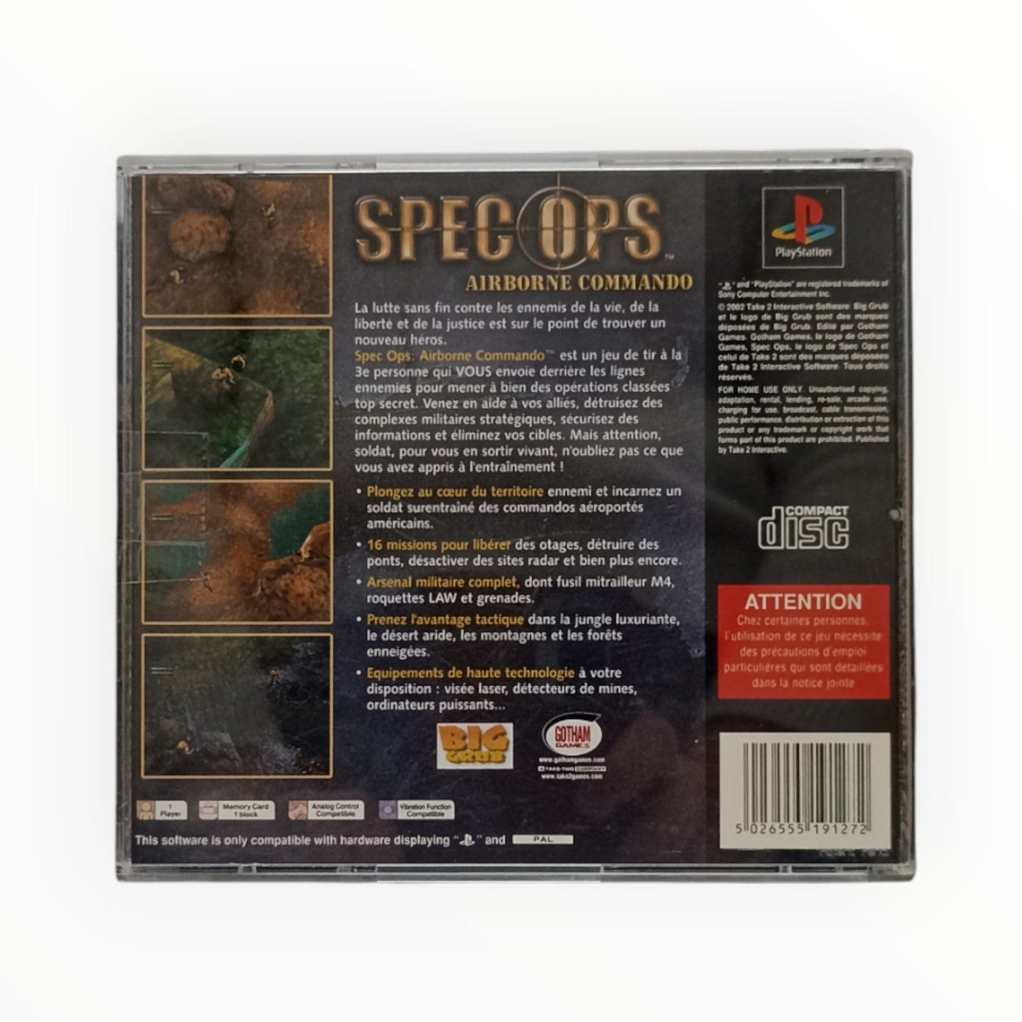 Spec Ops: Airborne Commando – PlayStation 1 (Complet) - Masaru