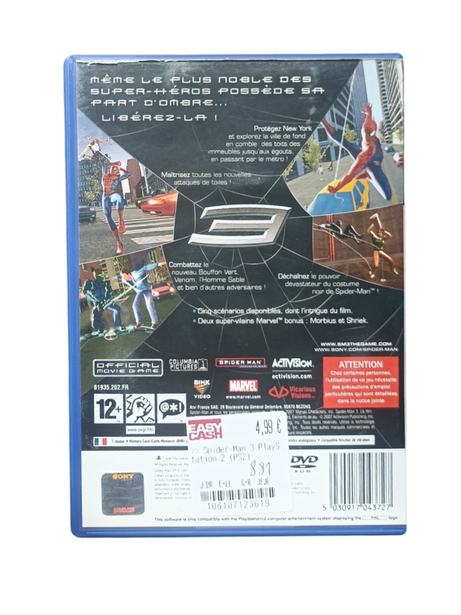 Spider - Man 3 – PS2 (jeu original) - Masaru