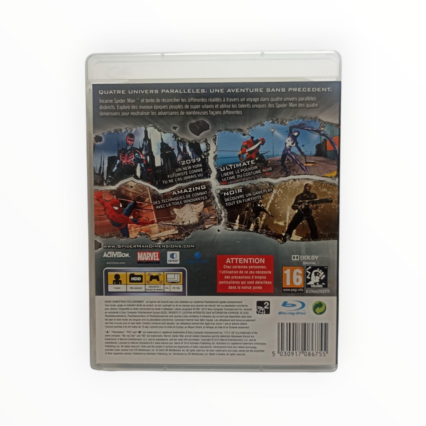 Spider - Man: Dimensions Playstation 3 (PS3) - Masaru