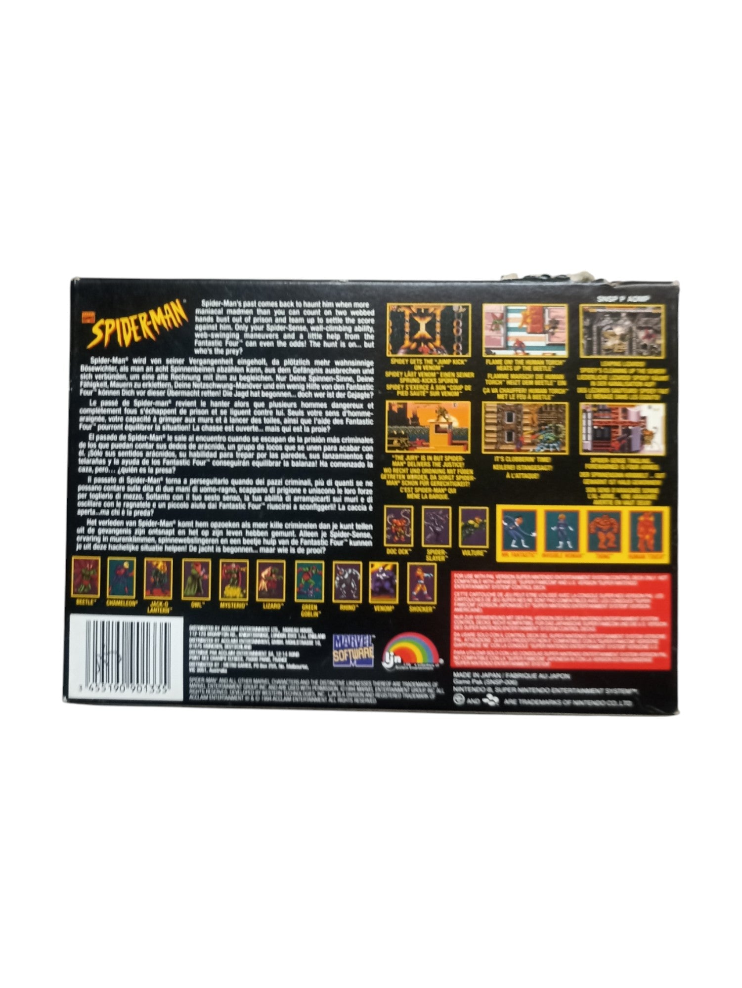 Spider - Man SNES – Complet en boîte avec notice - Masaru