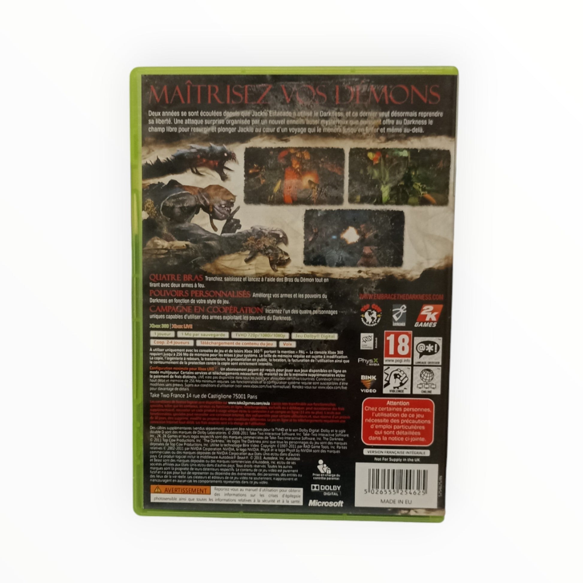 The Darkness II – Xbox 360 – Complet - Masaru