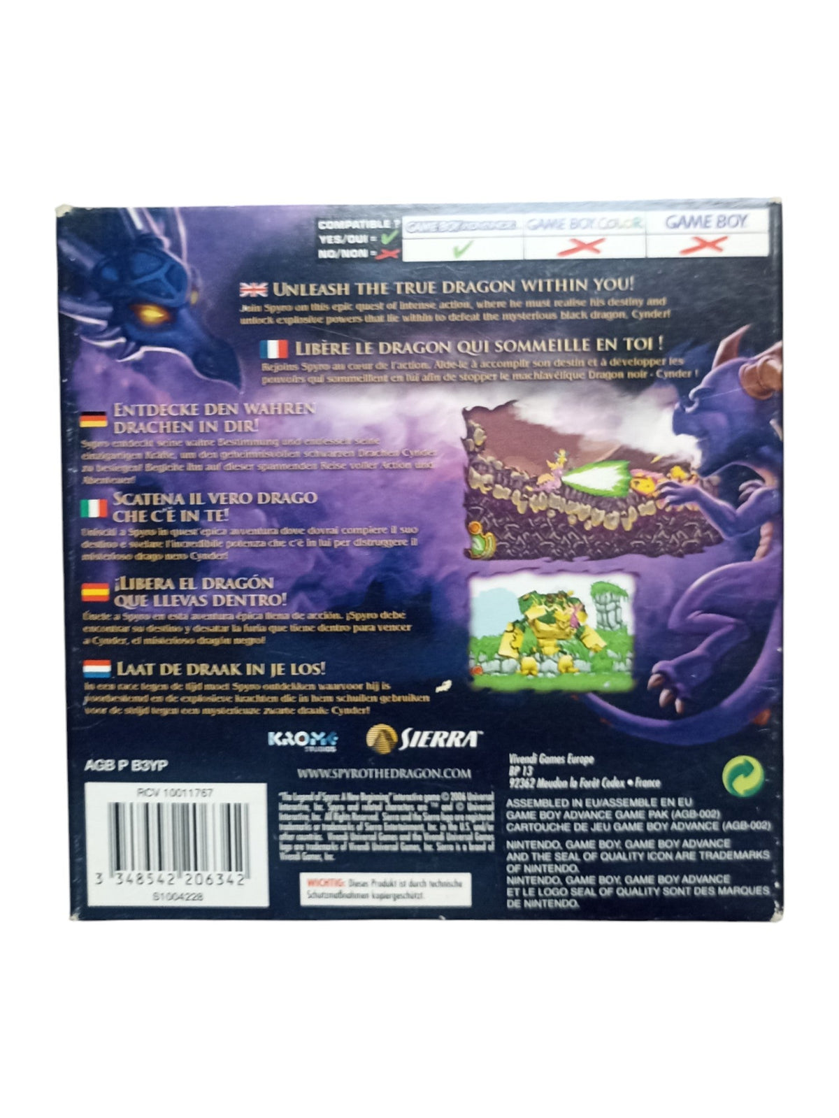 The Legend of Spyro: A New Beginning – Game Boy Advance (Complet en boîte avec notice) - Masaru