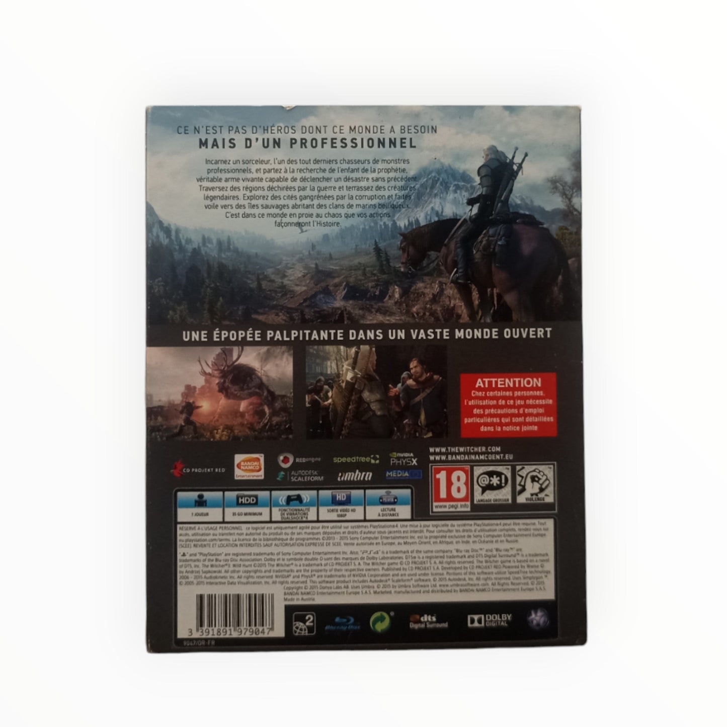 The Witcher 3: Wild Hunt – PlayStation 4 (PS4) – Complet - Masaru