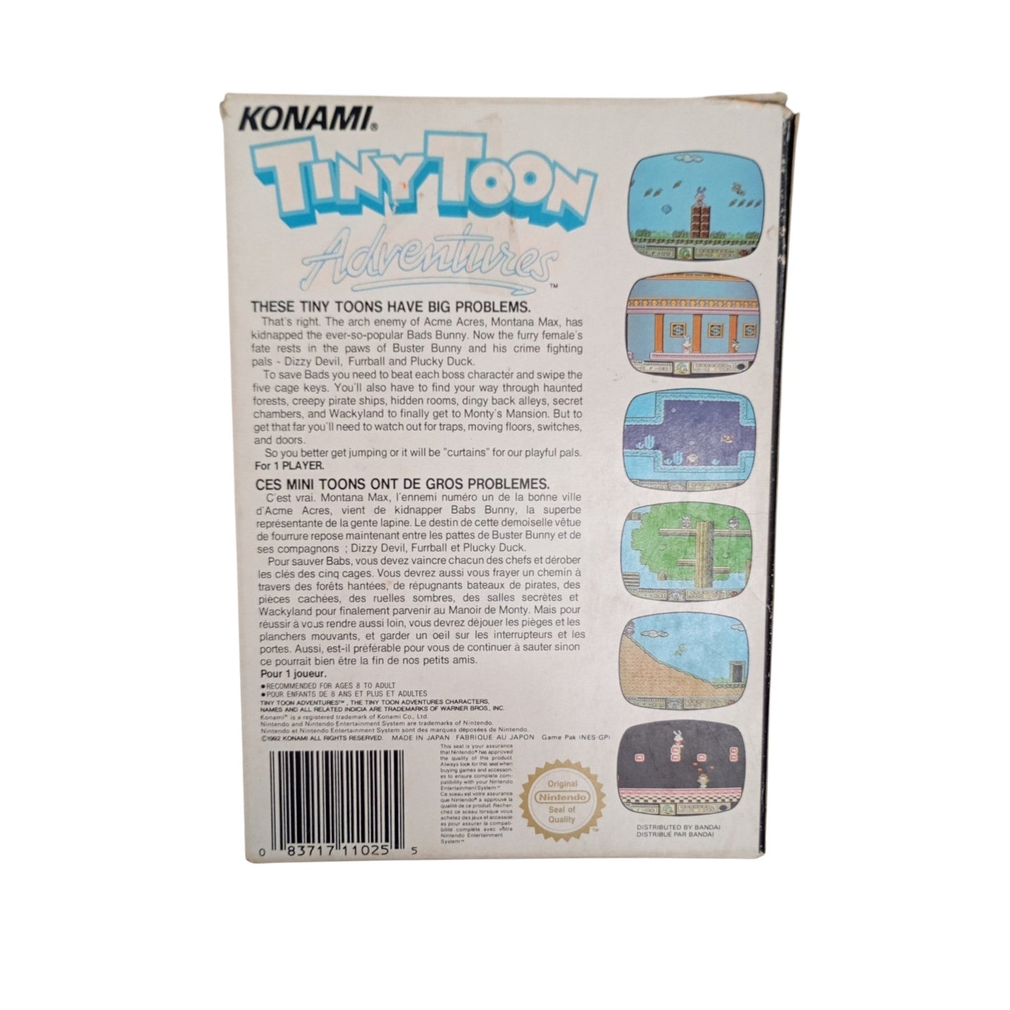 Tiny Toon Adventures – Nintendo NES (complet) FRA - Masaru