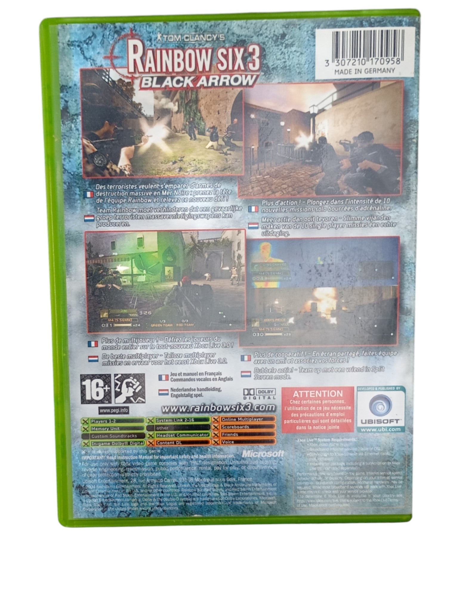 Tom Clancy’s Rainbow Six 3 – Xbox (jeu original) - Masaru