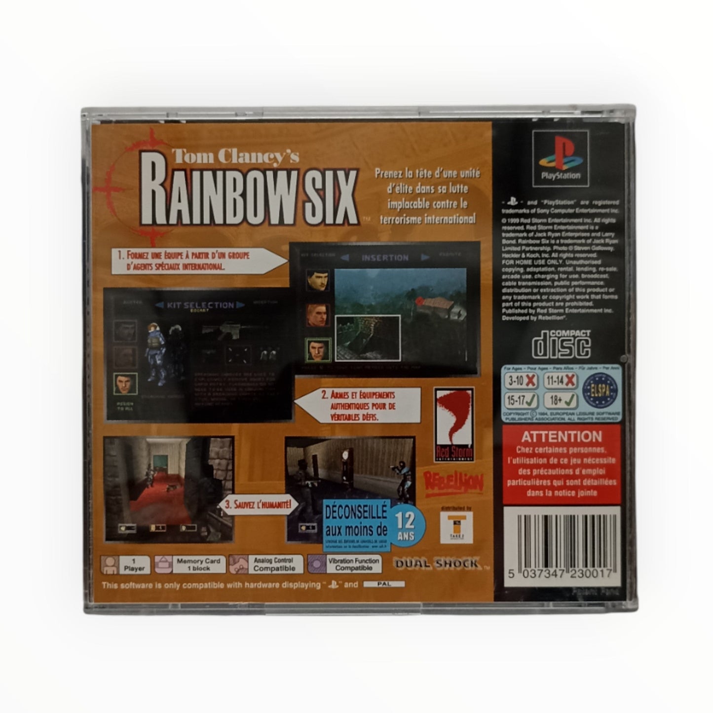 Tom Clancy’s Rainbow Six – PlayStation 1 (Complet) - Masaru
