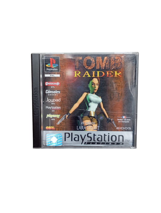 Tomb Raider PlayStation 1 Platinum complet en boîte avec CD et notice