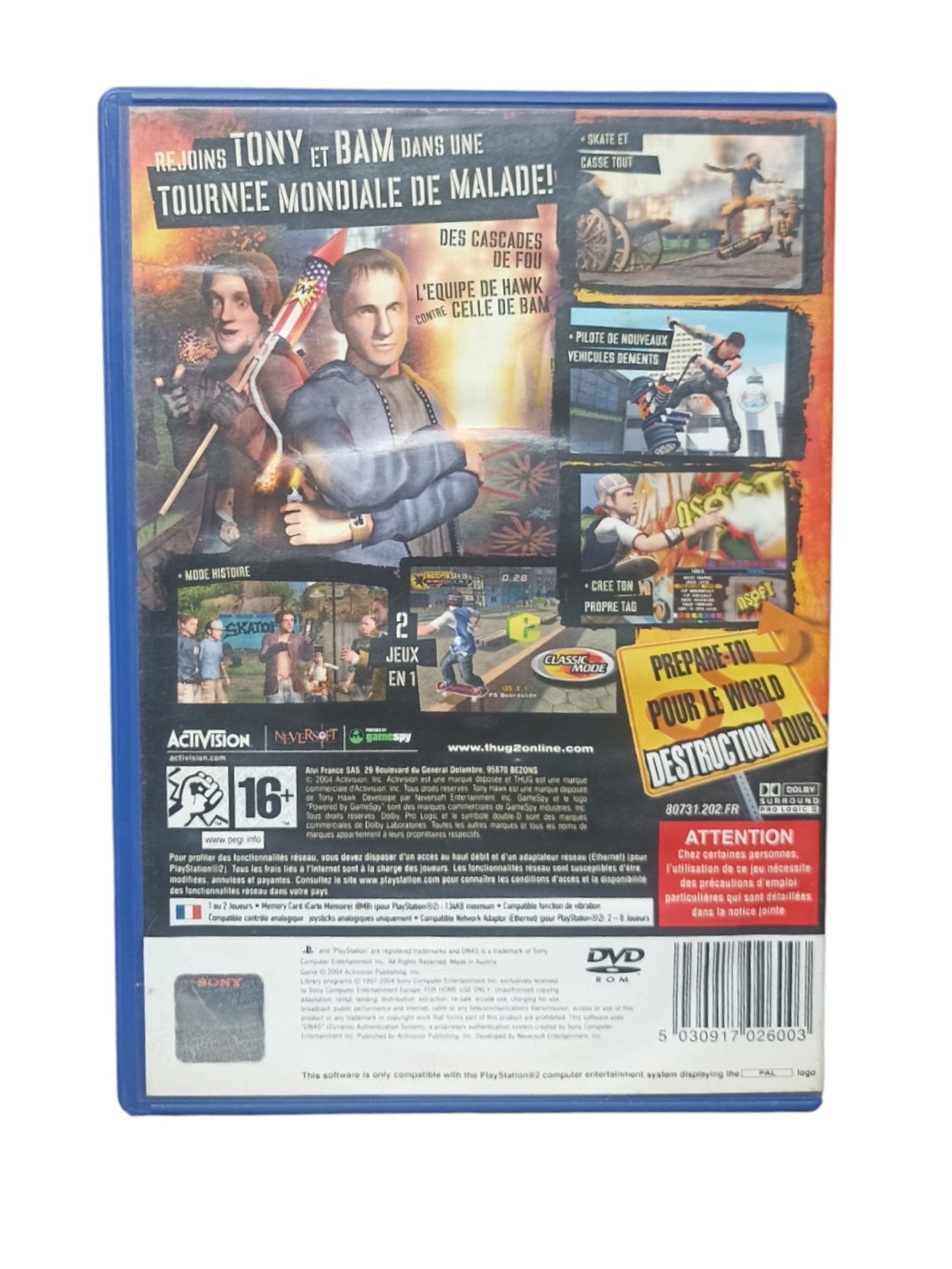 Tony Hawk’s Underground 2 – PS2 (jeu original sans notice) - Masaru
