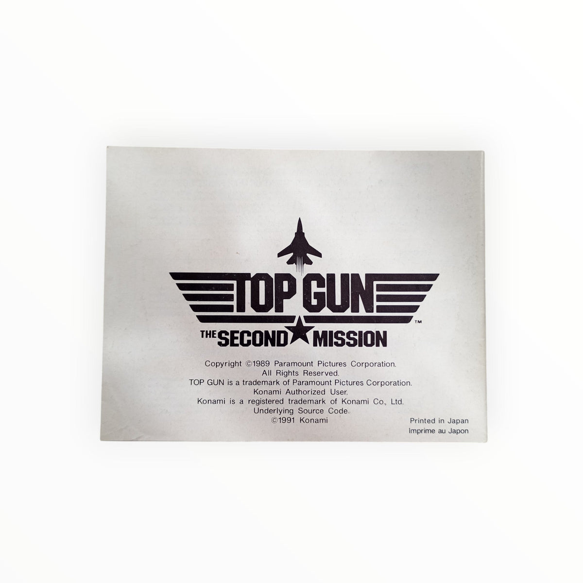 Top Gun: The Second Mission – Nintendo NES (complet) FRA - Masaru