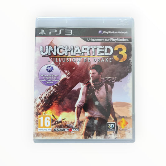 Uncharted 3 L’Illusion de Drake complet sur PS3 avec boîte et disque originaux