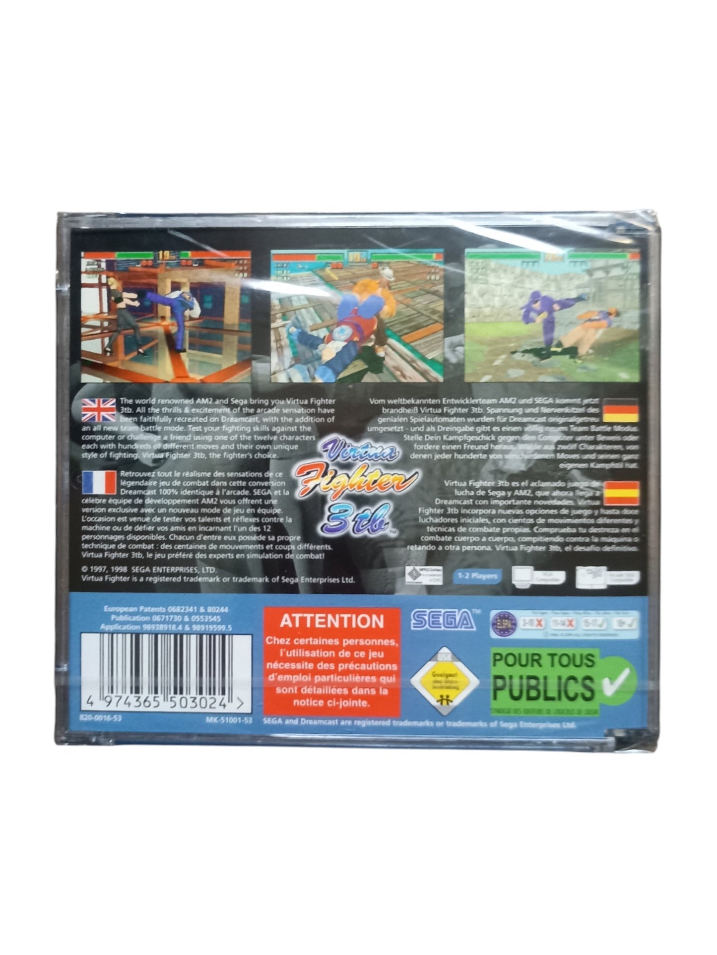 Virtua Fighter 3tb – Dreamcast (Neuf sous blister) - Masaru