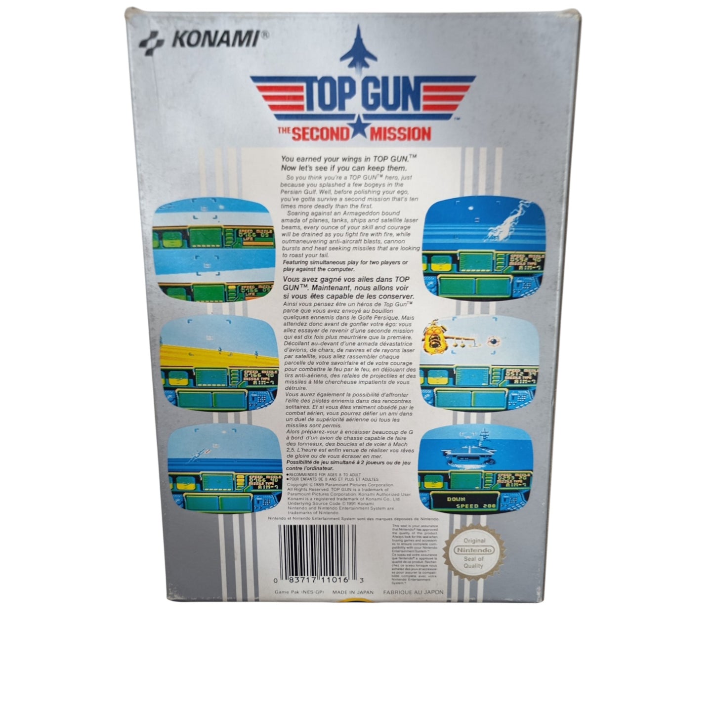 Top Gun: The Second Mission – Nintendo NES (complet) FRA