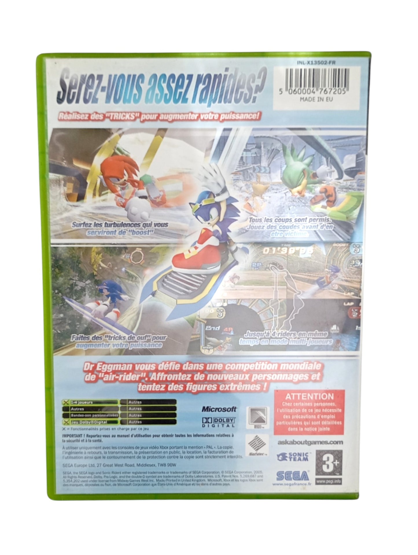 Sonic Riders – Xbox (jeu original)