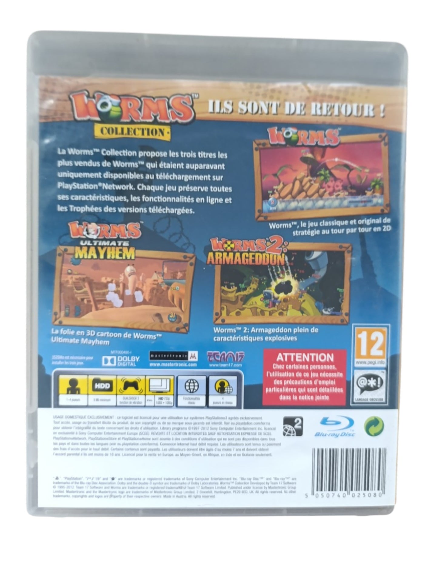 Worms Collection – PlayStation 3 (Complet)