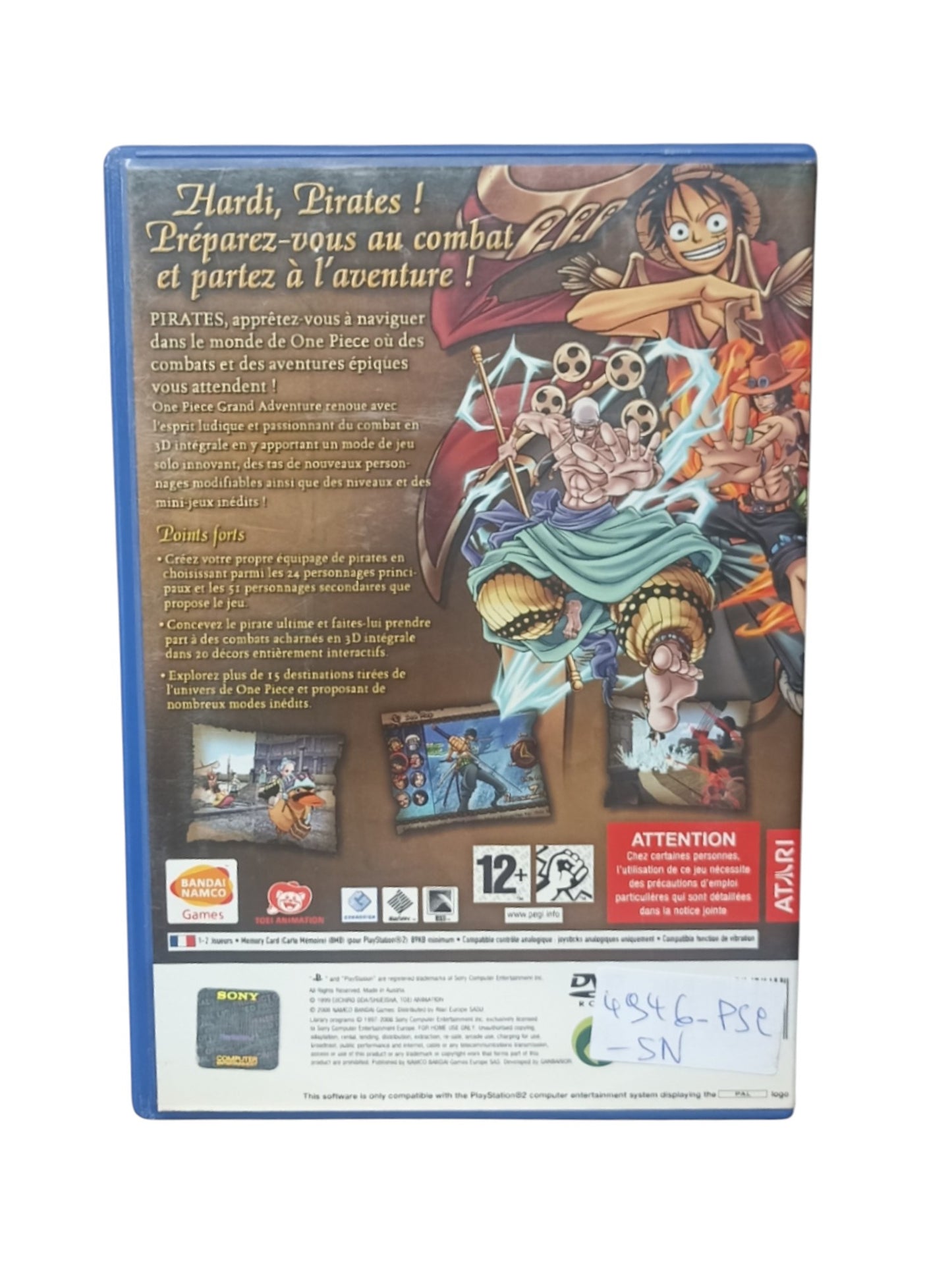 One Piece: Grand Adventure – PS2 (jeu original avec notice)