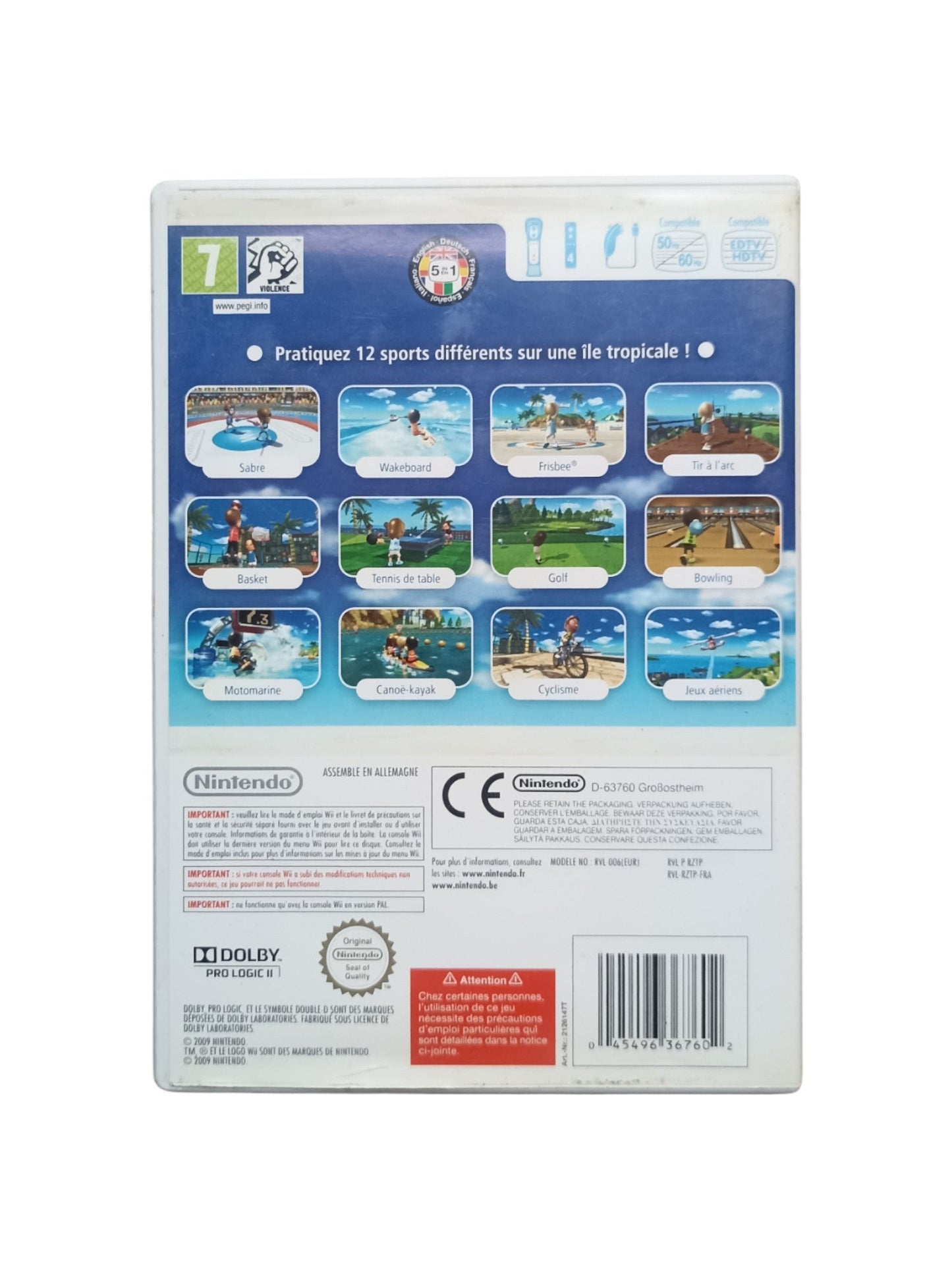 Wii Sports Resort (Wii) – Complet en boîte avec notice (sans manette) - Masaru
