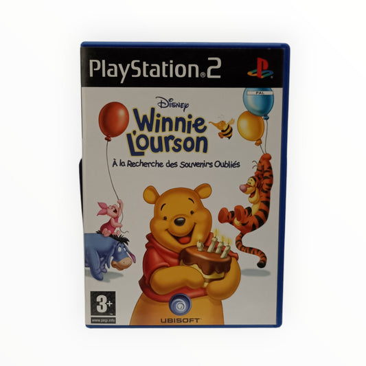 Jeu Winnie l’Ourson À la Recherche des Souvenirs Oubliés sur PlayStation 2 complet avec boîte, notice et disque