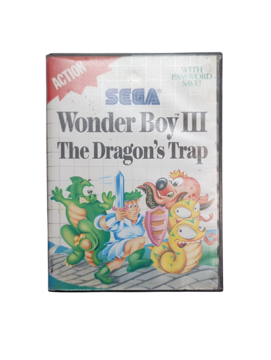 Wonder Boy III The Dragon's Trap Sega Master System en boîte avec cartouche, sans notice