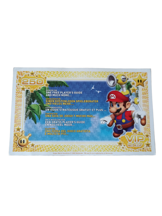 Carte VIP Super Mario Sunshine