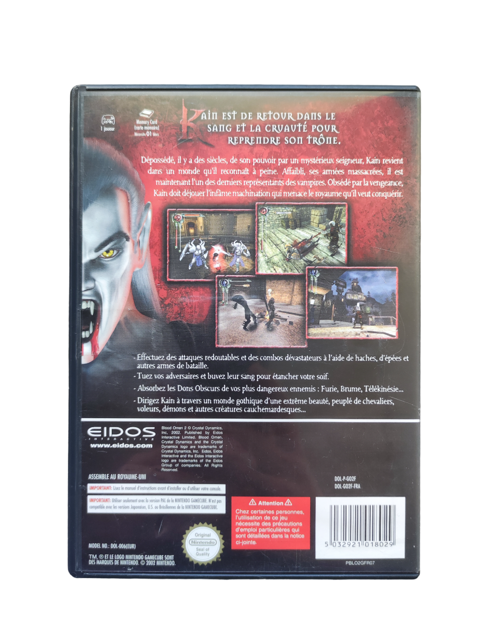 Blood Omen 2 : The Legacy of Kain Series - Nintendo Gamecube