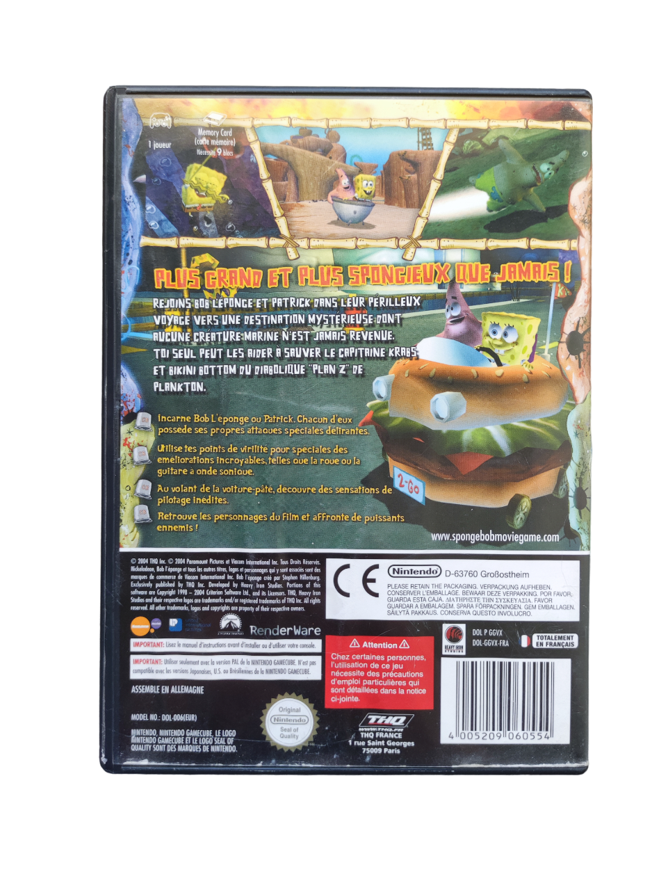 Bob l'Eponge : Le Film GameCube